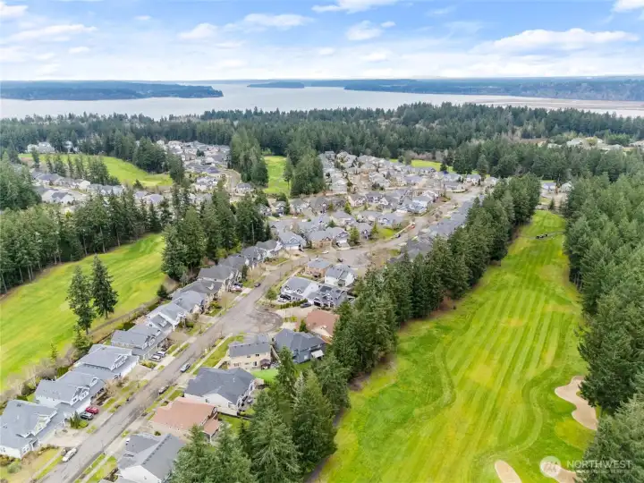 View of fairway behind home to hole #6 of Woodlands Golf Course