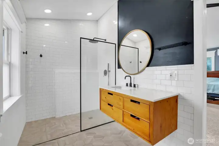 Remodeled primary bathroom