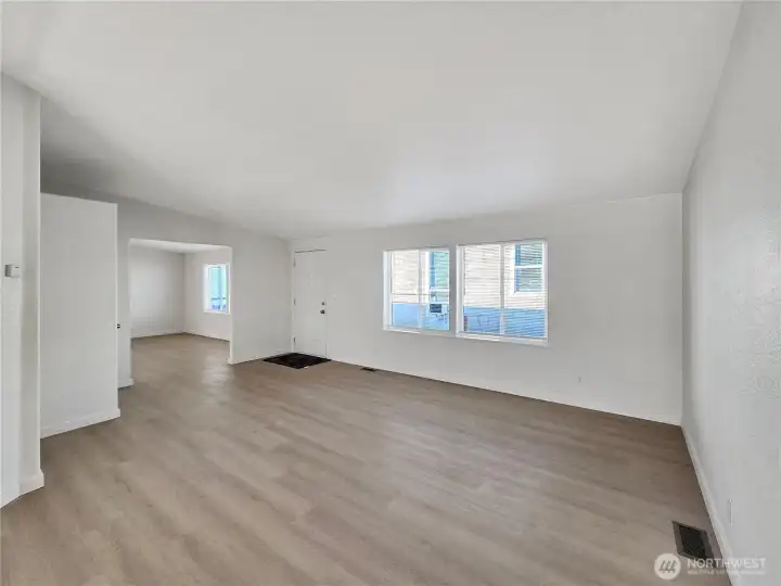 View from the living room into the second living area.