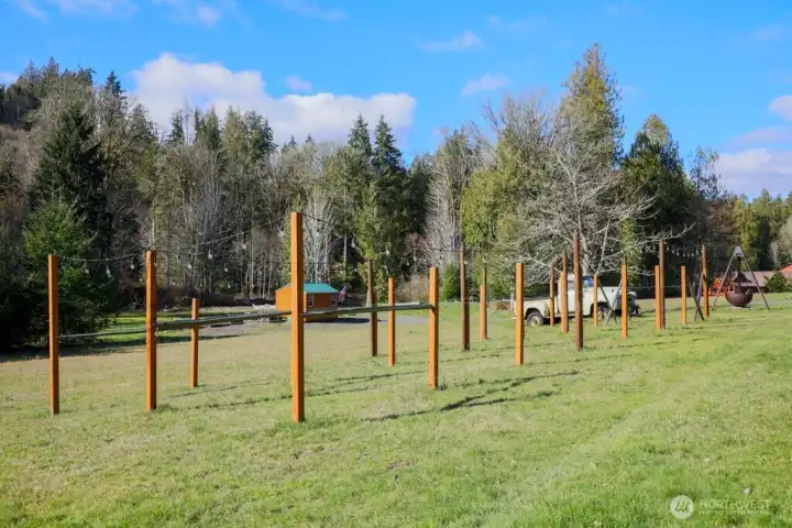Here's the poles used to prop the Christmas Trees.