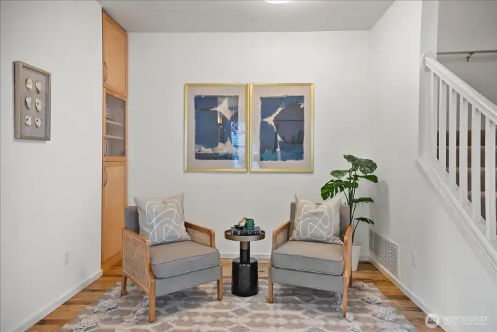 A nook can be a secondary sitting area, office or dining area!