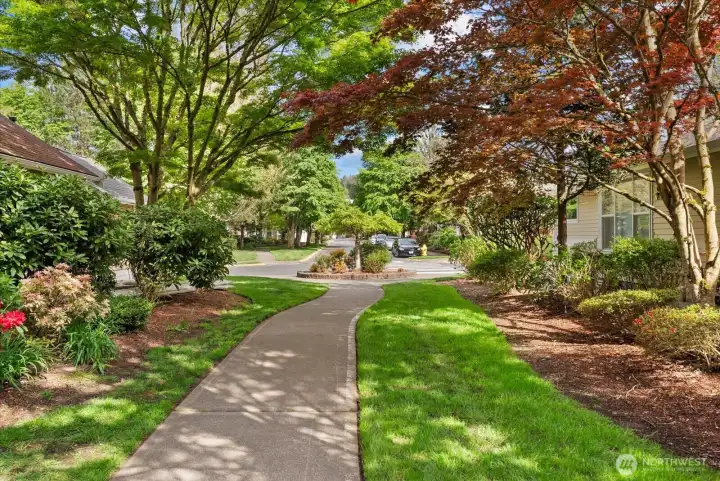 Walkway from the community out to the trail.