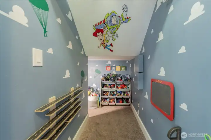 Under the stairs
