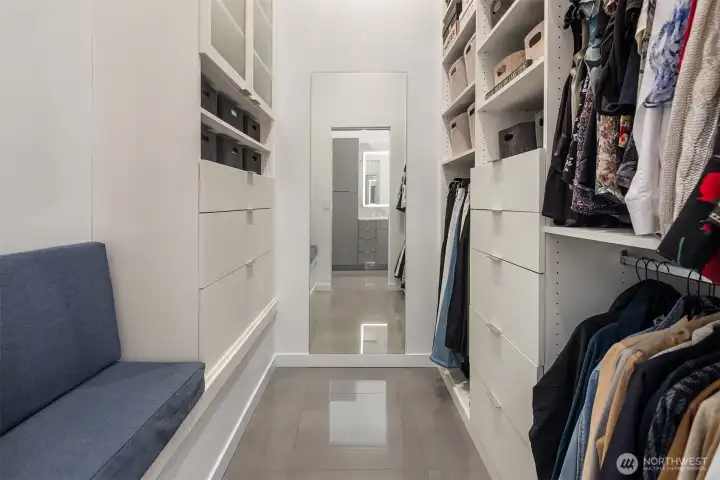 Custom primary closet