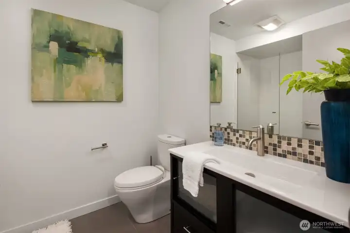Powder room on main level