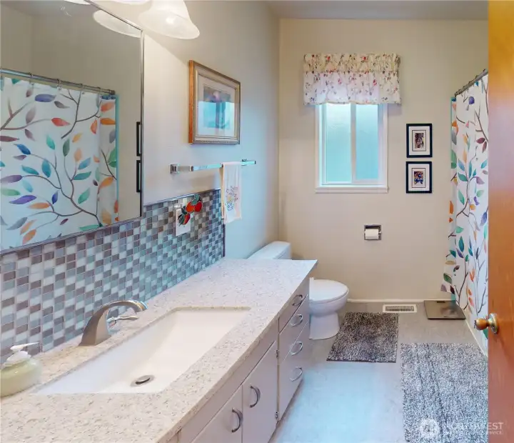 Large full bath. Newly remodeled