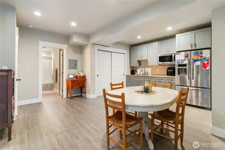 basement suite with kitchenet