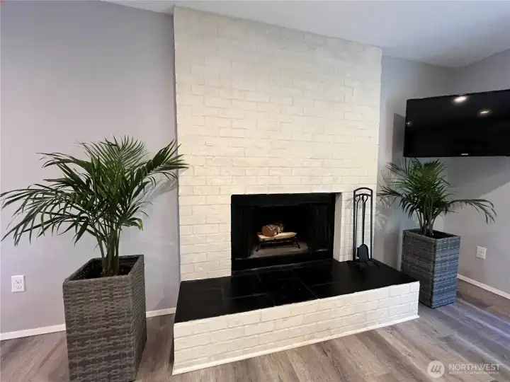 Wood burning fireplace Wood burning fireplace
