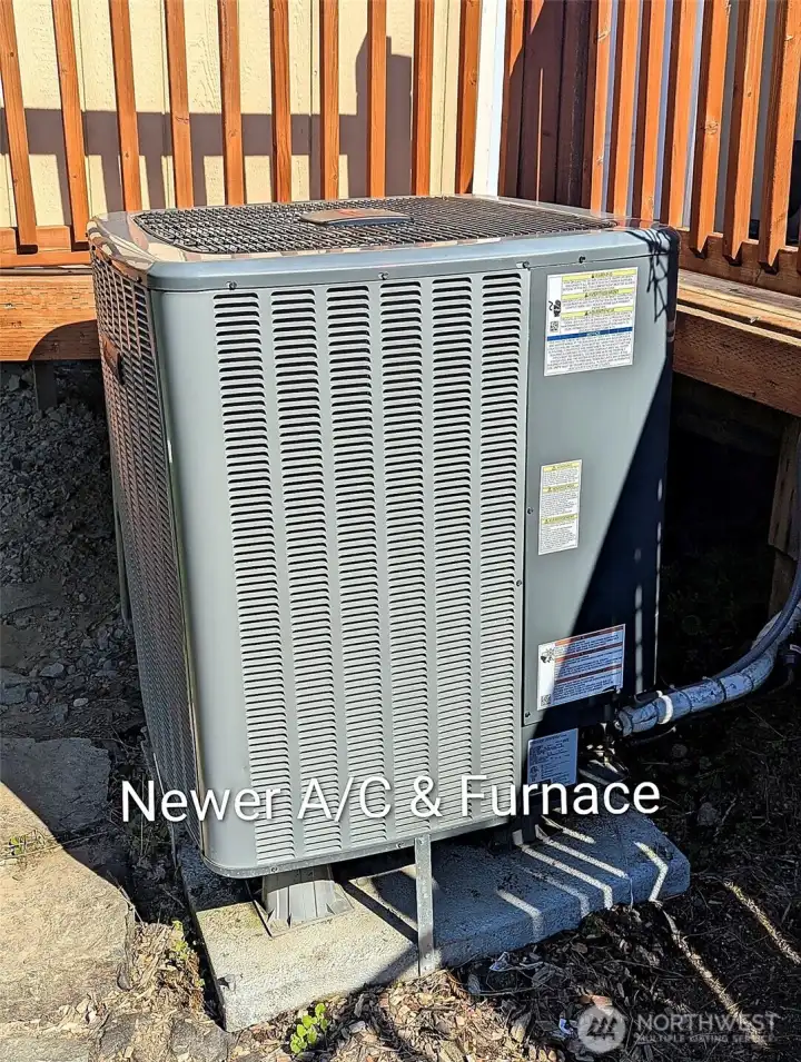 Newer HVAC System with High Efficiency heating and cooling