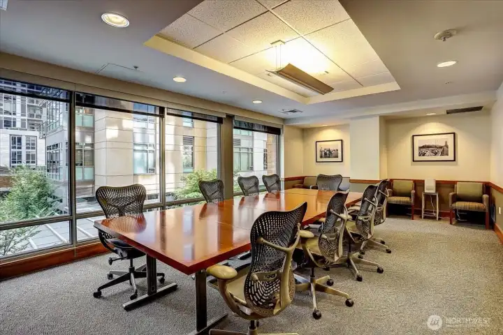 Conference room (South Tower, 2nd Floor)including table, projector w/HDMI & VGA monitor port cables.
