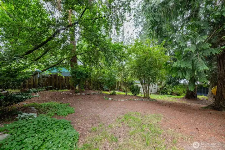 Mature landscaping