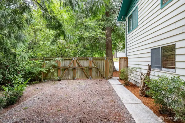 RV Parking, paved path from front to back
