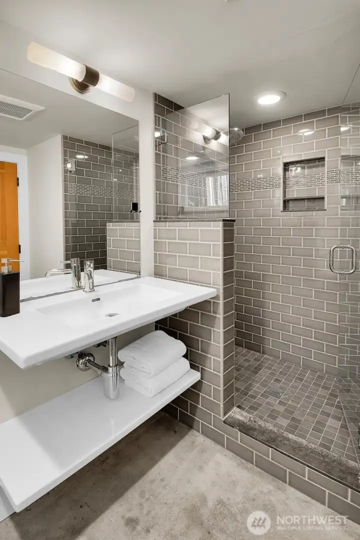 The elegant basement bathroom doesn't disappoint. The elegant basement bathroom doesn't disappoint.