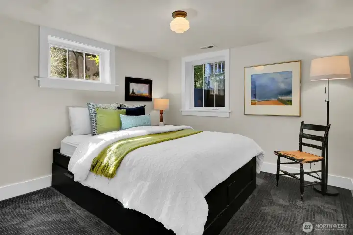 A perfect guest room completes the basement level. A perfect guest room completes the basement level.
