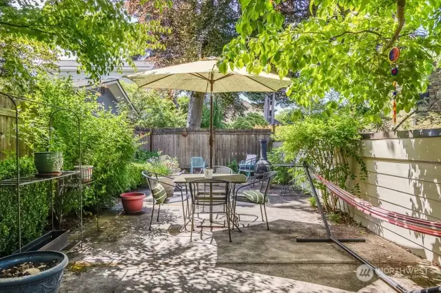 Even better, in the spring and summer, gather with friends and community or enjoy the garden with your morning coffee.