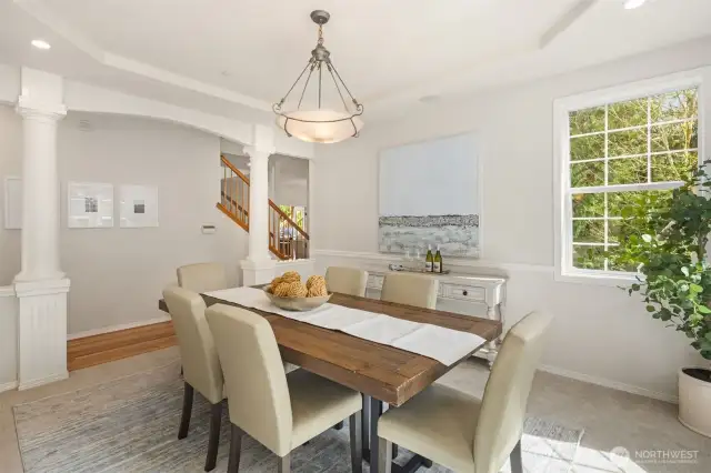 Gather for intimate dining with family.