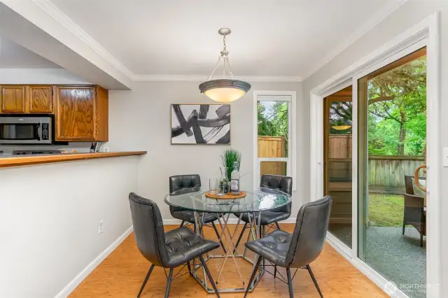 Separate dining area