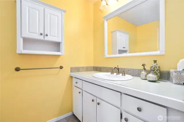 Powder room off of primary bedroom