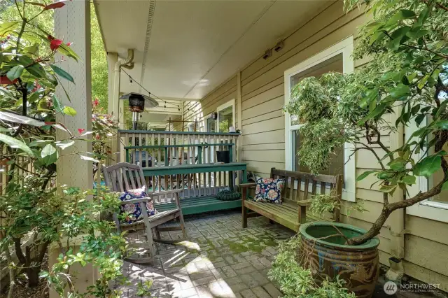 Brick patio on the other end.
