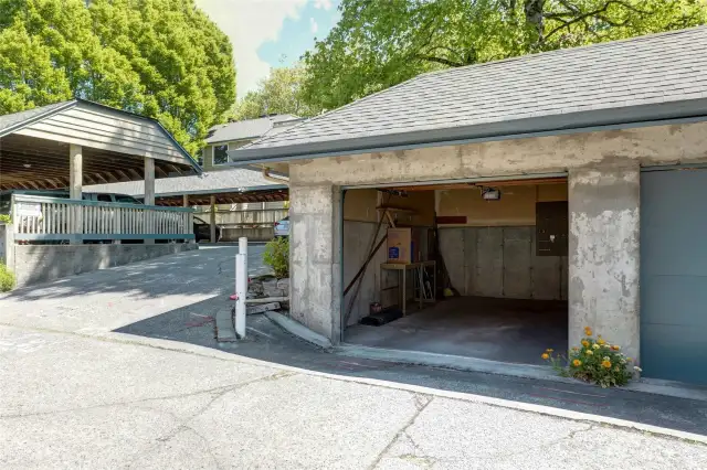 Secure garage that belongs to this unit.