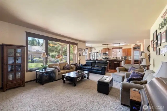 Large windows to enjoy the backyard from the main room