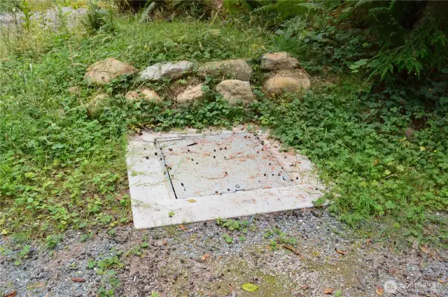 Electricity for your new build is available here, just across a narrow, gravel road by the east side of the property.