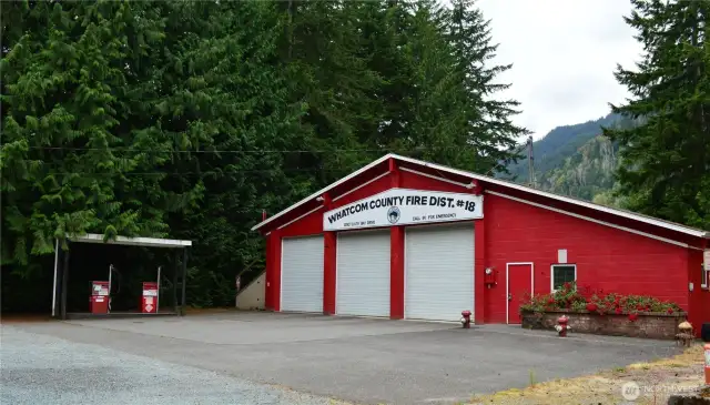 Here is the fire station right by the boat launch.