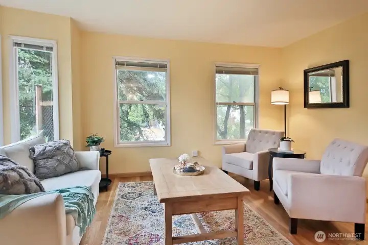 A lovely balance of open floor plan, yet with cozy nooks throughout. Cozy and expansive live together here.