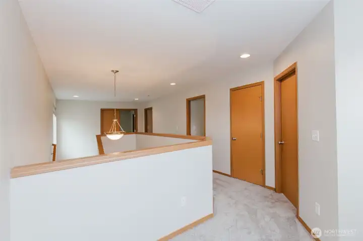 Upper landing with hallway access to bedrooms.