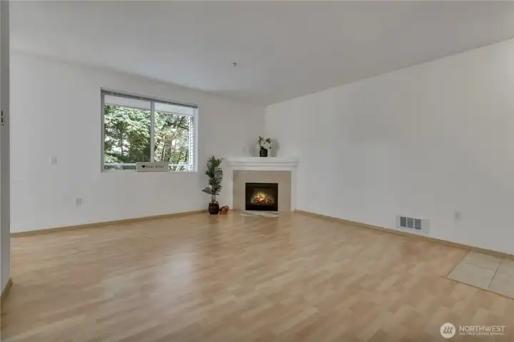 Fireplace in Corner