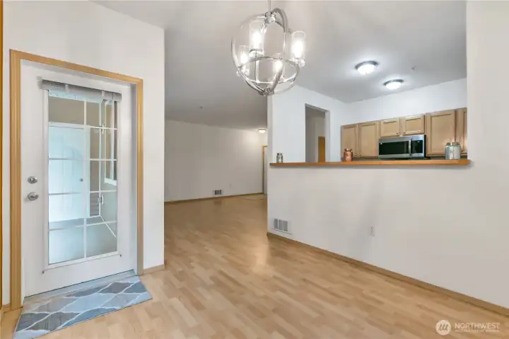 Dining to Door to Balcony