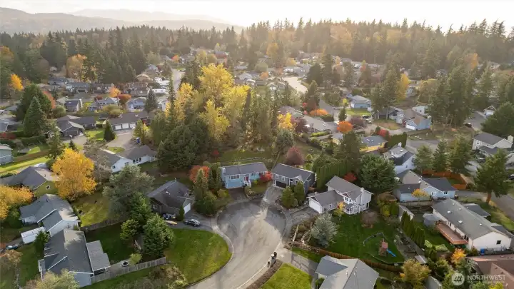 Aerial view of Northwood Ct. cul-de-sac