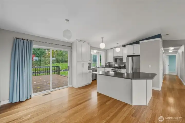 Kitchen w/slider to back deck/yard