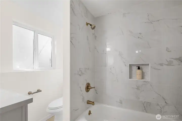 Full Bath on Lower Floor