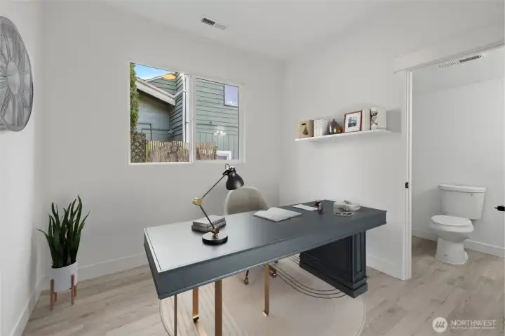 Virtually staged Bedroom #4/office