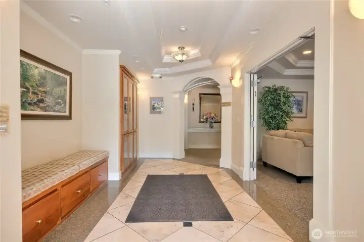 Lobby of the Lodge Building.