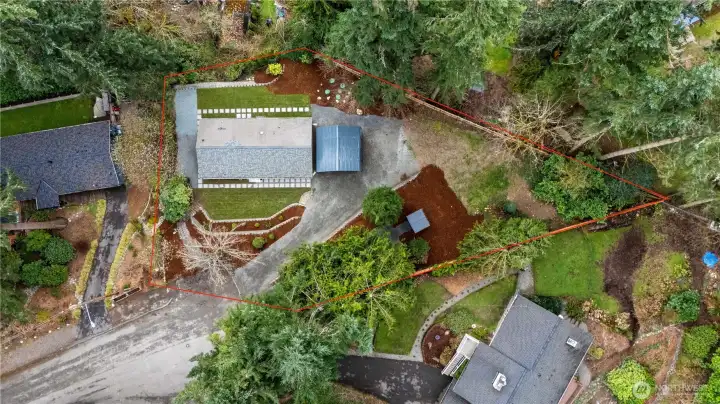 Approximate property lines.