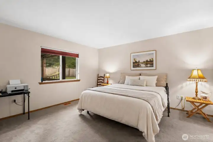 Primary suite  - photo partially digitally staged