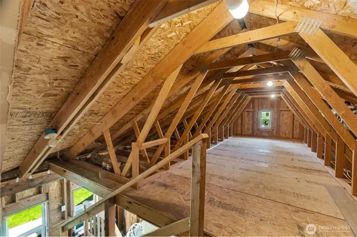Loft in attached garage