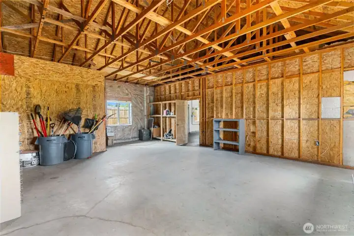 Shop area of detached shop/garage