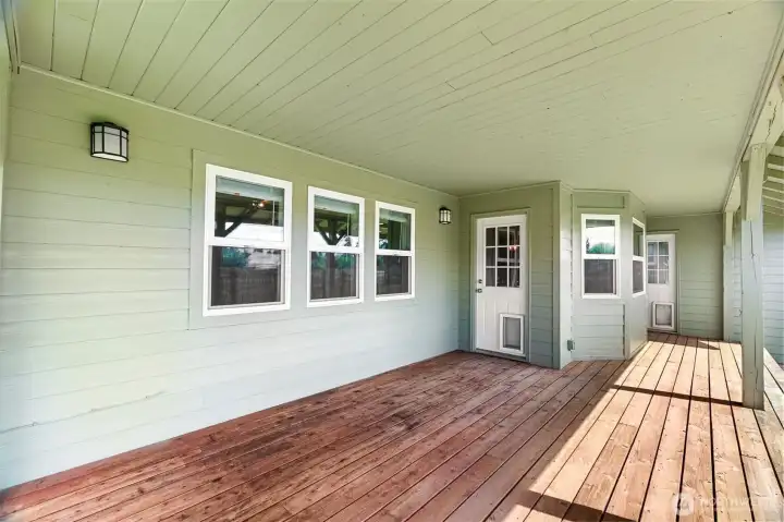 Covered back porch