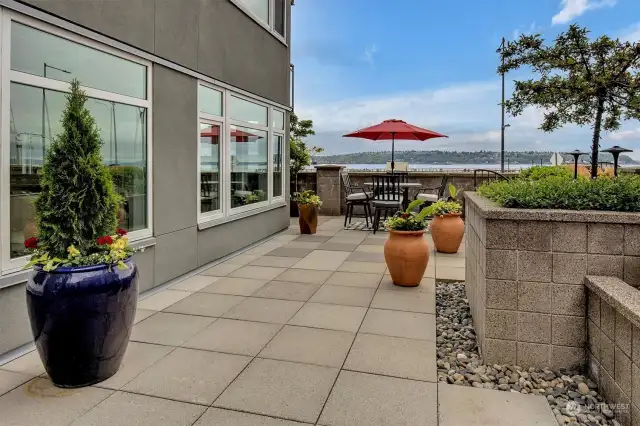 Over 500 SF of outdoor living. The best waterfront patio around.