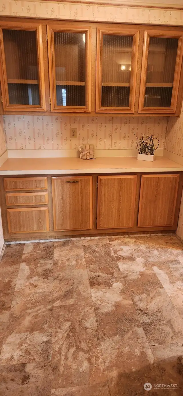 Cabinet in primary bathroom