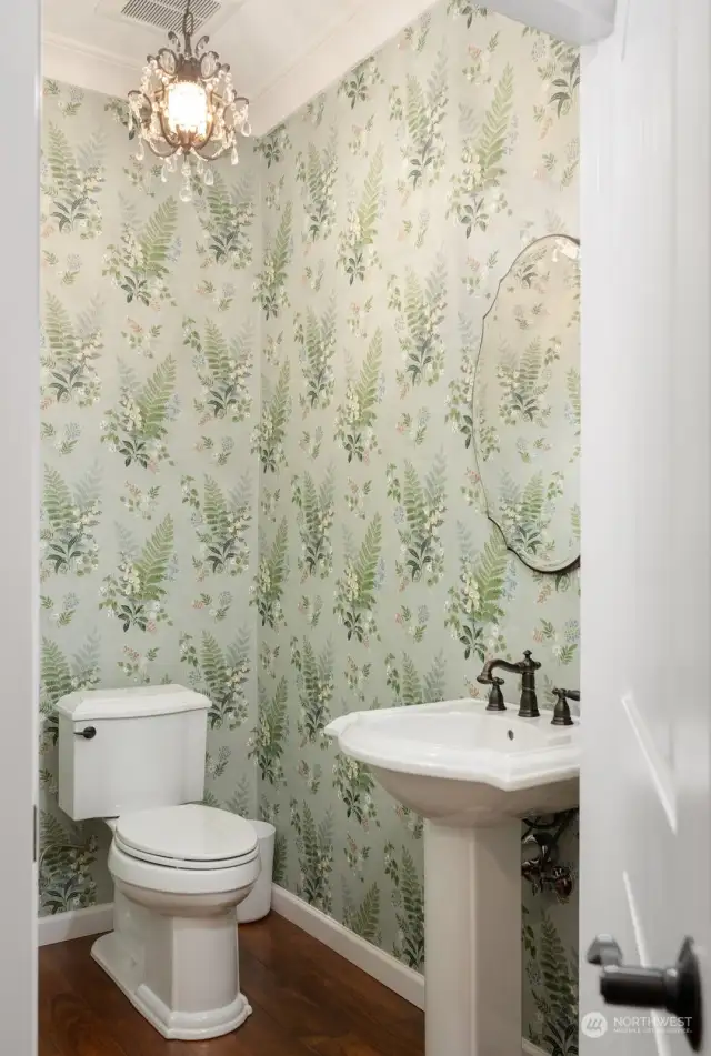 Half bath located in the front entry hall.