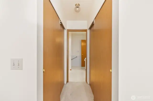 Two closets in the primary bedroom!
