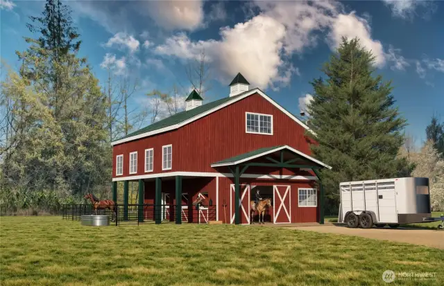 Rendering of what this building could look like if finished out.