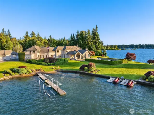 Legacy Snag Island Estate rests on 3.21 acres of rare Lake Tapps peninsula.