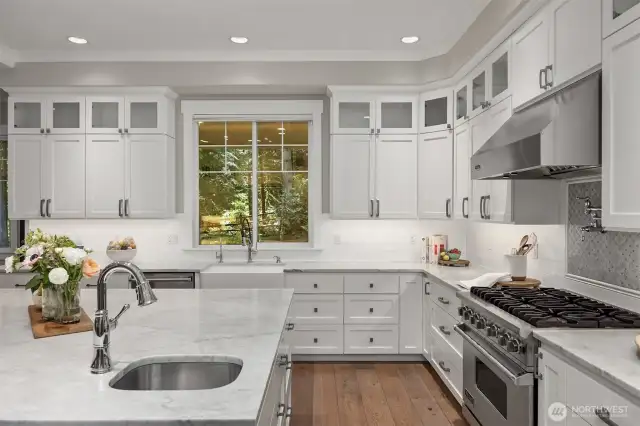 Perfectly designed to include a prep sink and pot filler.