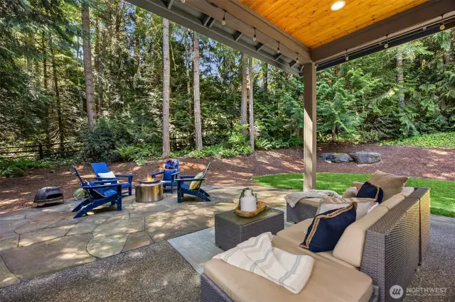 Enjoy the outdoors on your covered patio.  There is an outside propane connection for your grill.