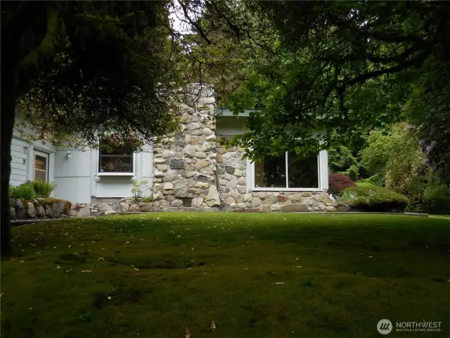 Check out this stone FP Chimney-Kniert Family Collected the River Rock from all the Washington Rivers...